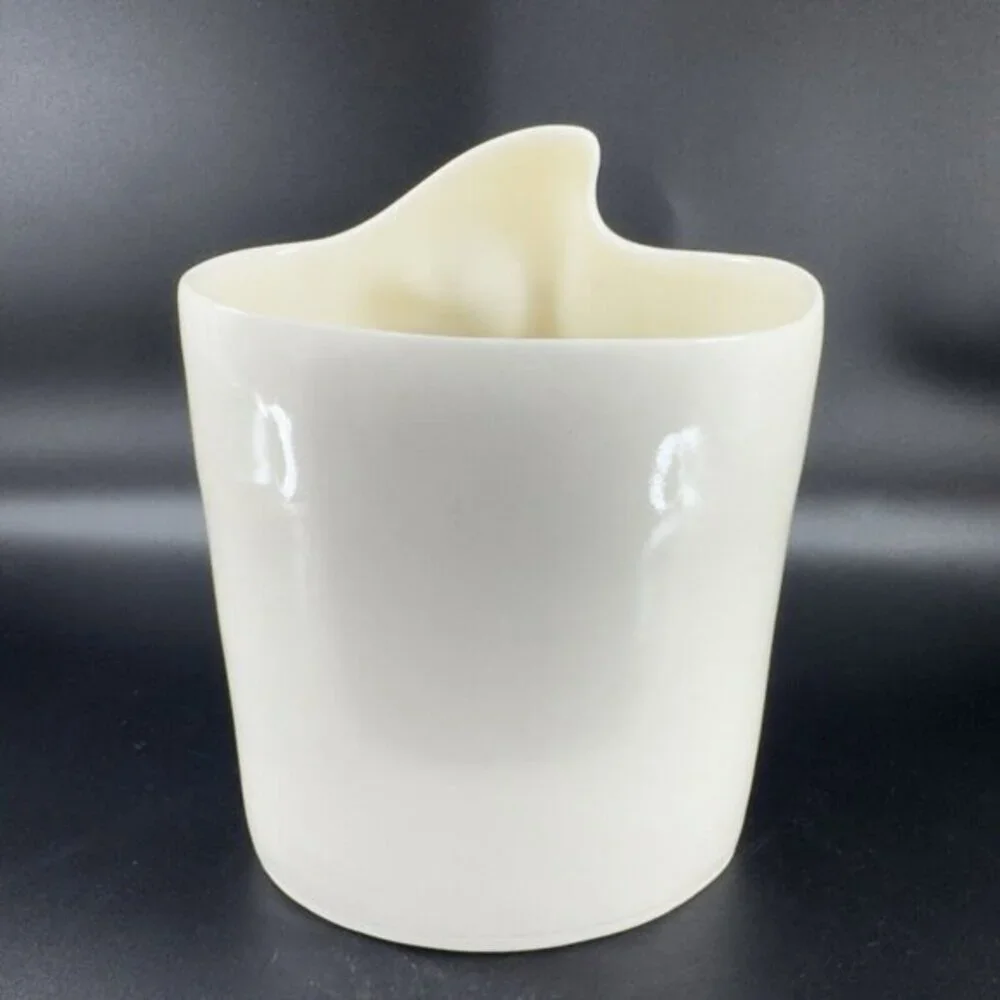 Sara Lund Face Vase Mother and Child Hand Made Stoneware‎ Pottery Artist Signed